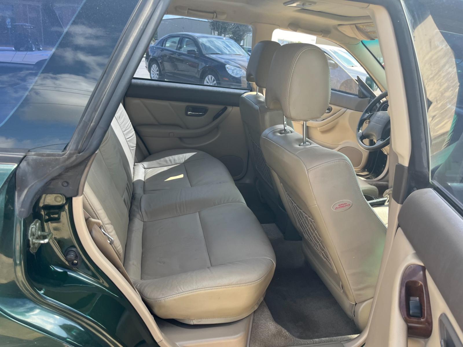 2003 green /TAN Subaru Outback Limited Wagon (4S3BH686737) with an 2.5L H4 SOHC 16V engine, 5-Speed Manual Overdrive transmission, located at 14700 Tomball Parkway 249, Houston, TX, 77086, (281) 444-2200, 29.928619, -95.504074 - Photo #12